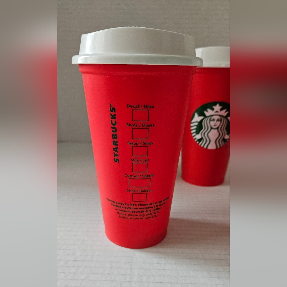 Starbucks 2018‎ reusable red cup set of 4 - Picture 2 of 2